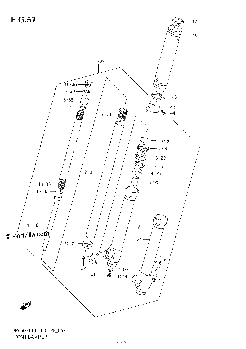 Diagrama de FRONT DAMPER
