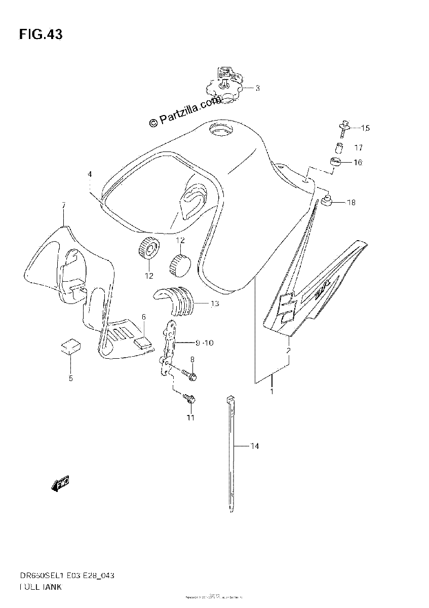 Diagrama de FUEL TANK E28