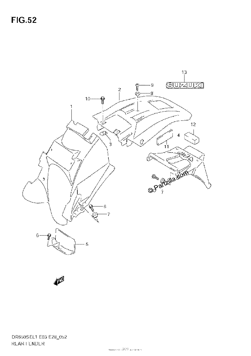 Diagrama de REAR FENDER