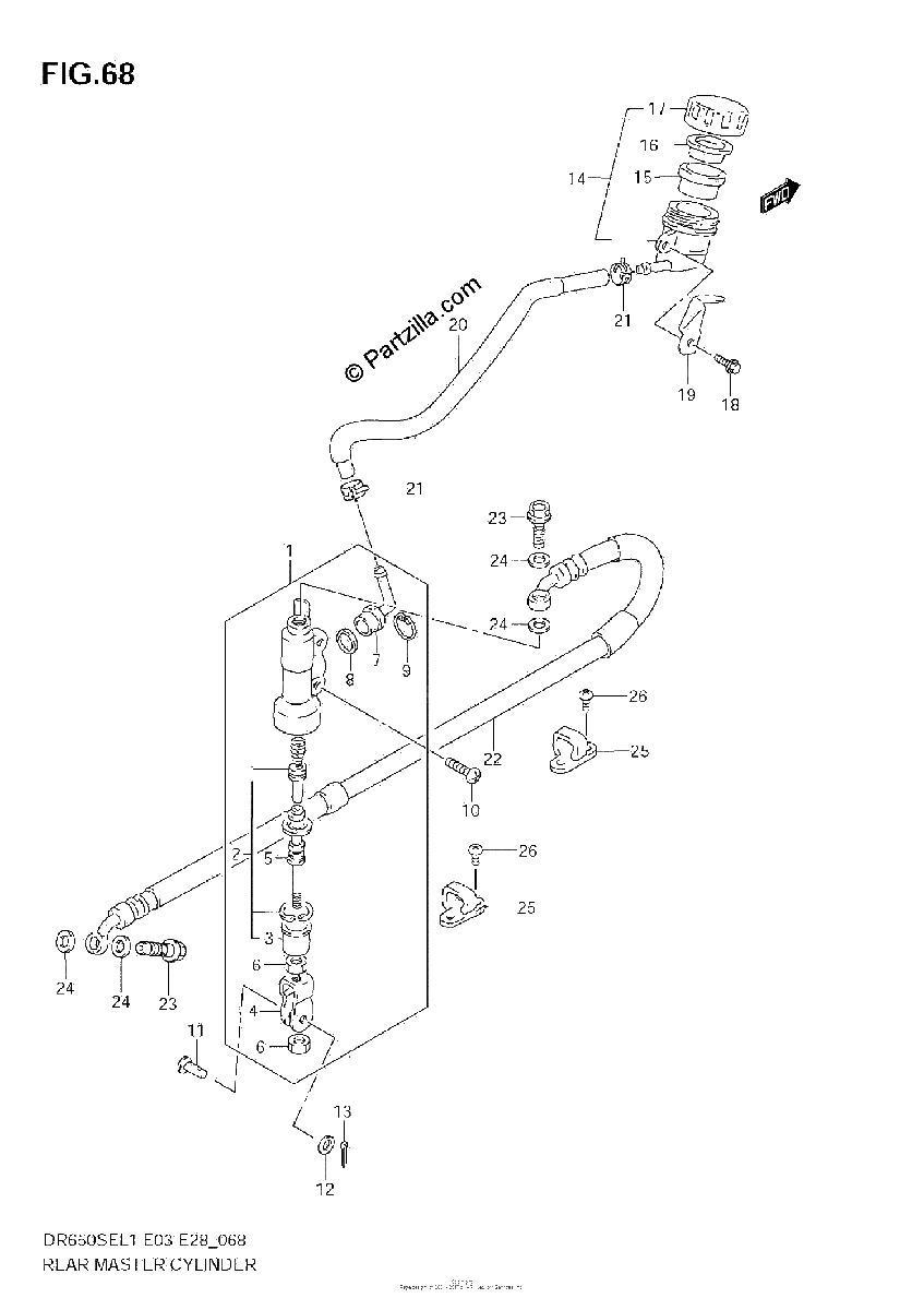 Diagrama de REAR MASTER CYLINDER