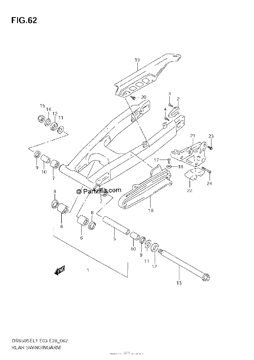 Diagrama de REAR SWINGINGARM