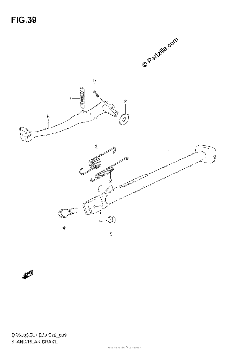 Diagrama de STAND REAR BRAKE