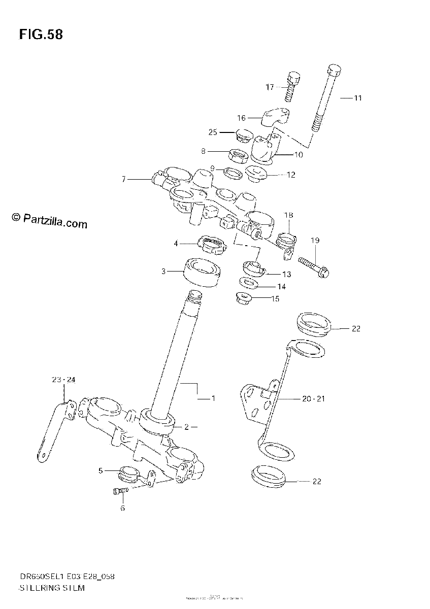 Diagrama de STEERING STEM