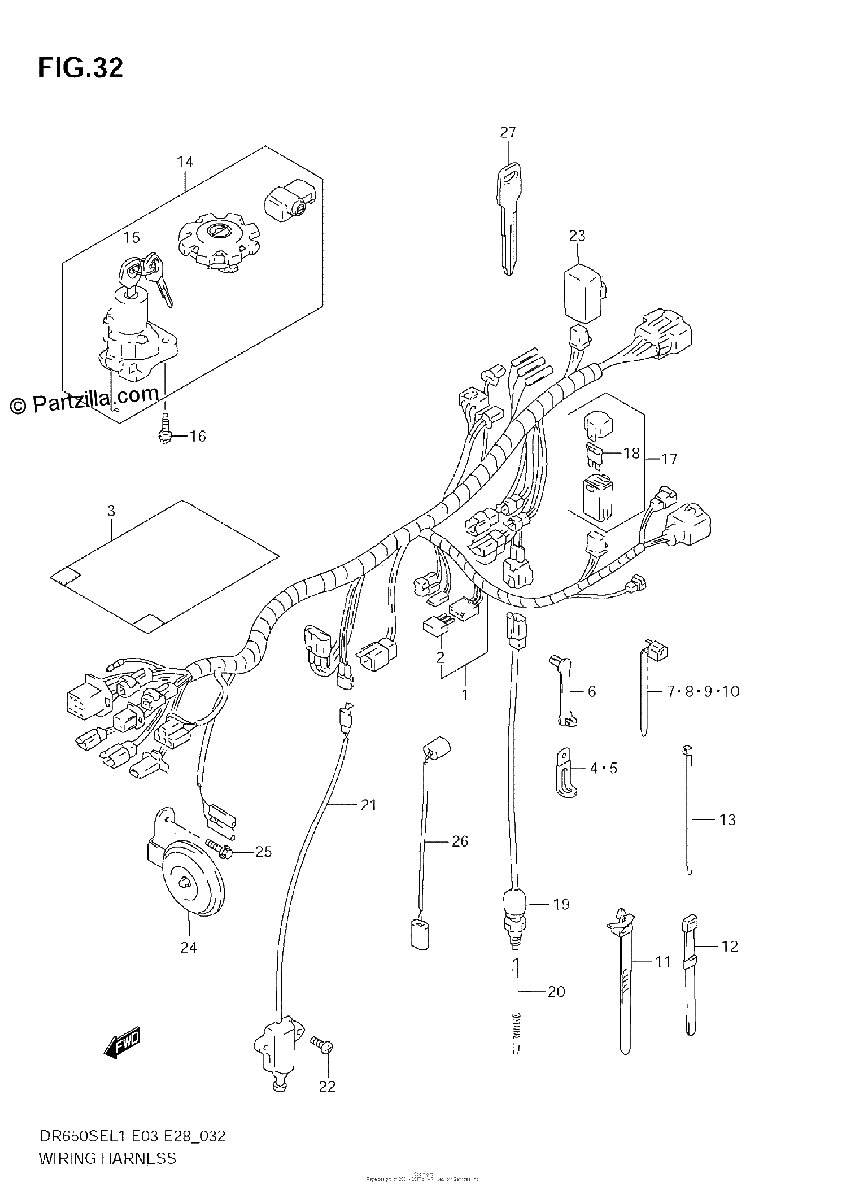 Diagrama de WIRING HARNESS E3