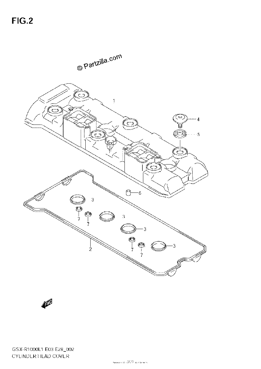 Diagrama de CYLINDER HEAD COVER
