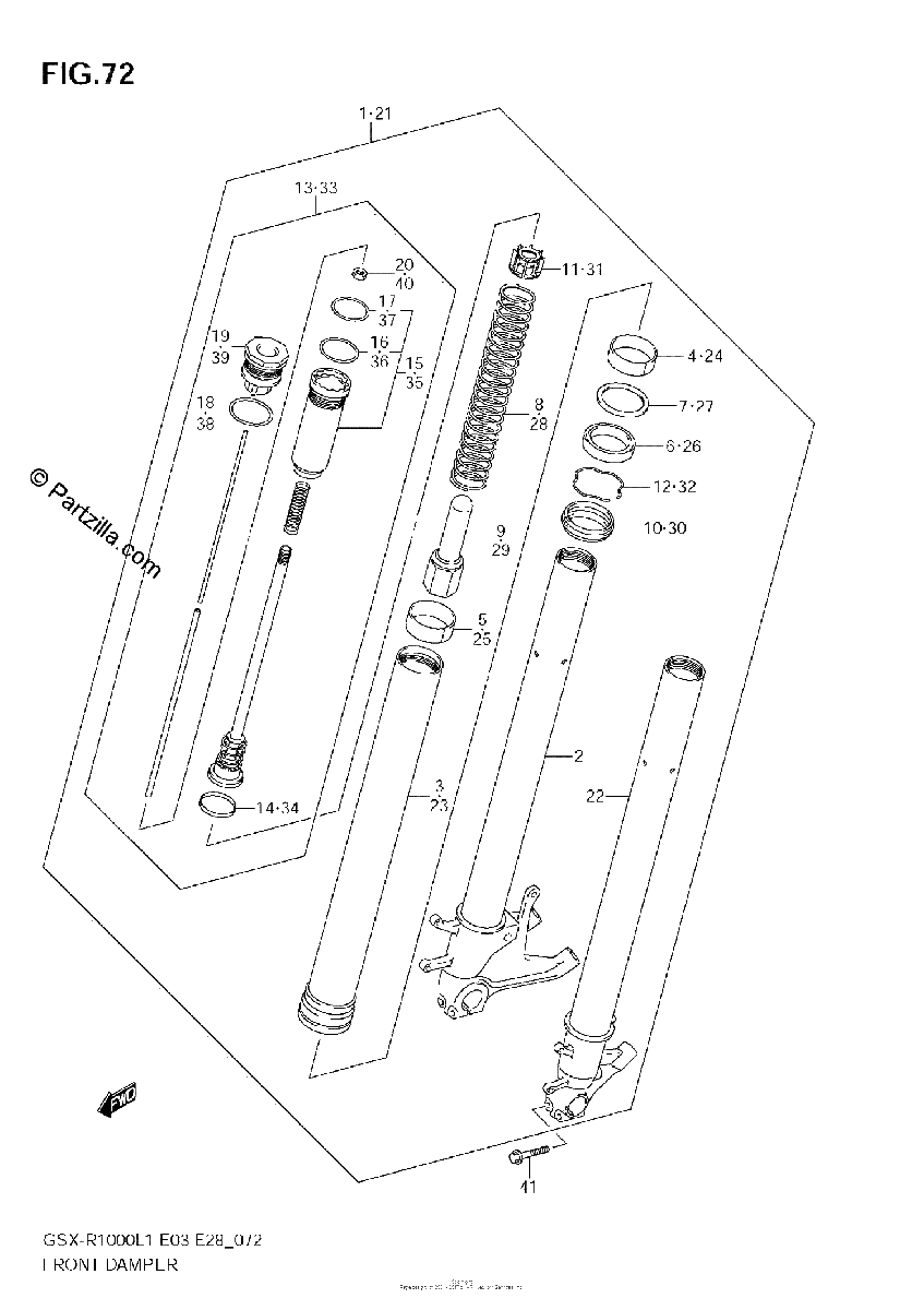 Diagrama de FRONT DAMPER