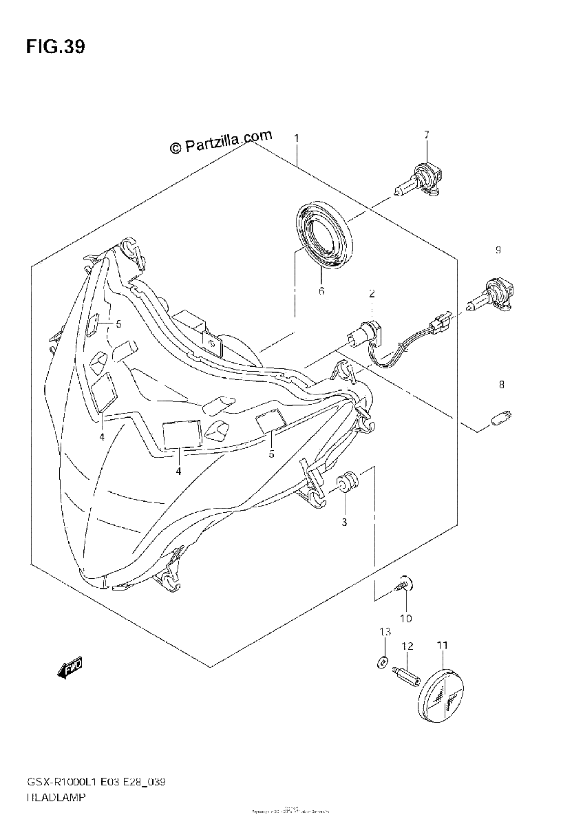 Diagrama de HEADLAMP