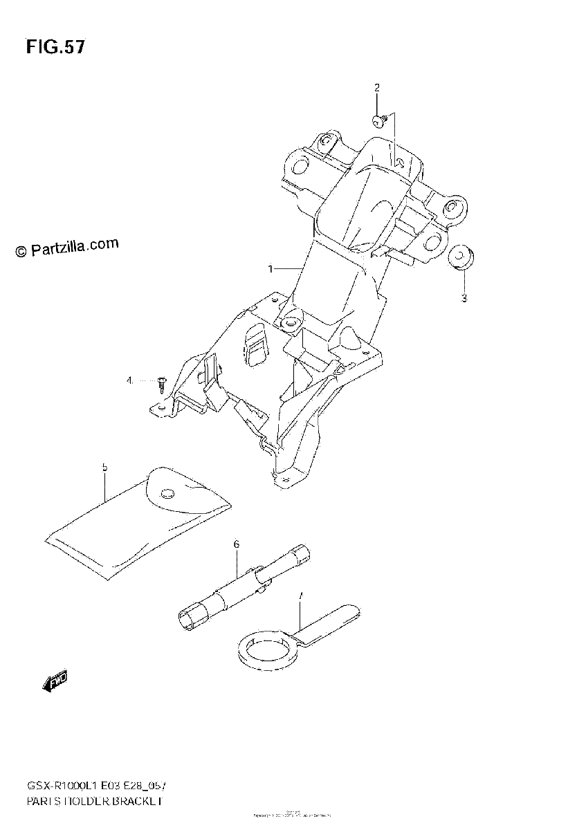 Diagrama de PARTS HOLDER BRACKET