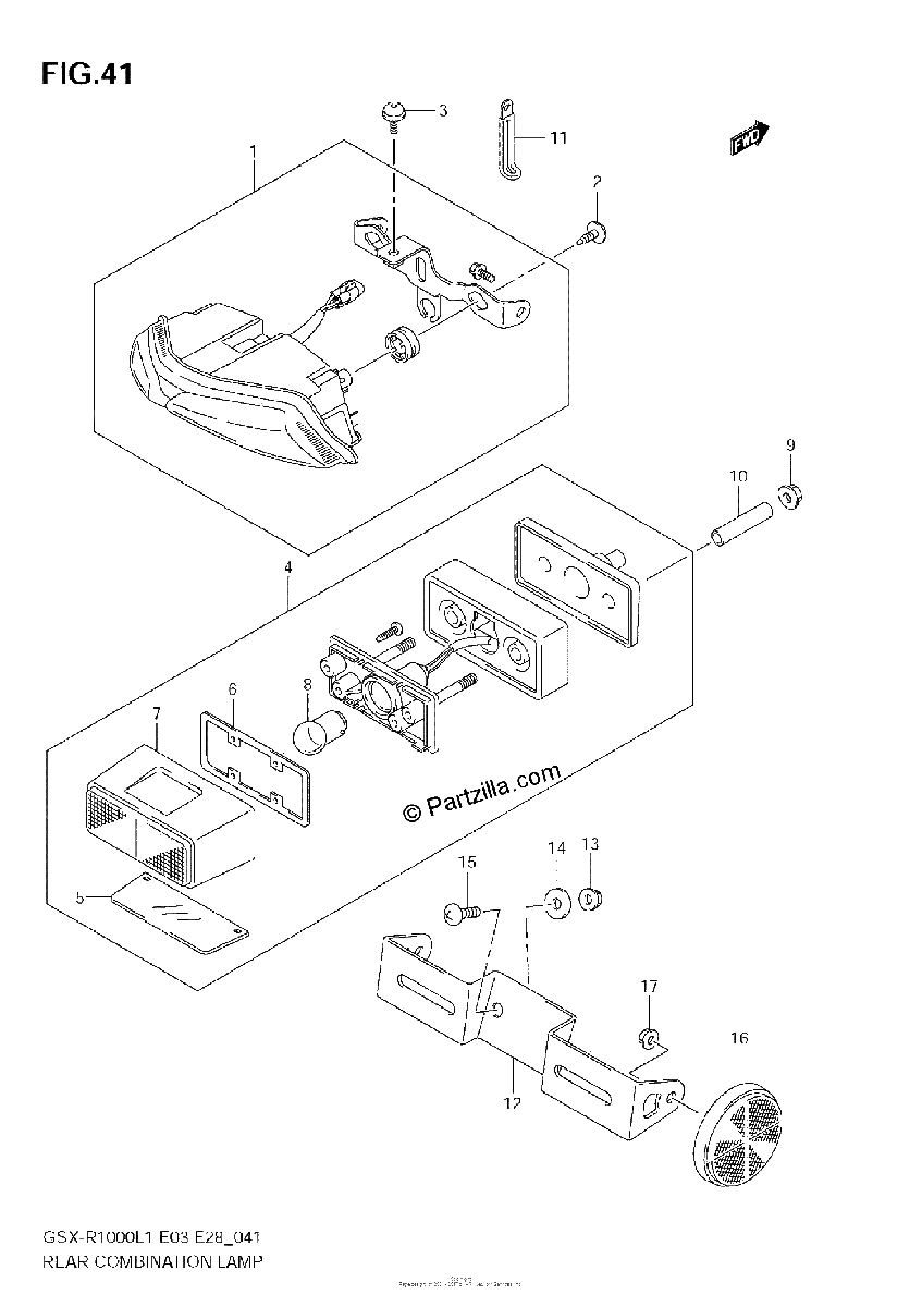 Diagrama de REAR COMBINATION LAMP