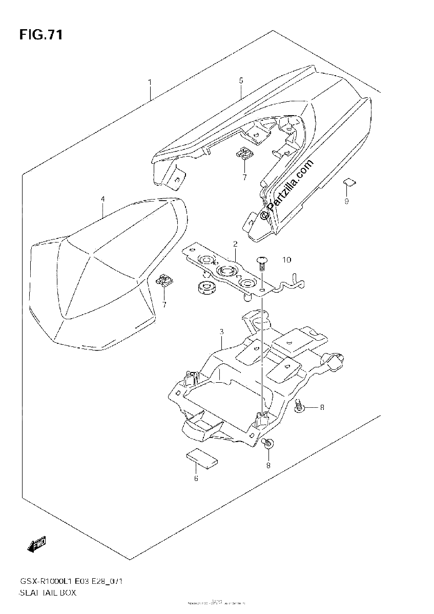 Diagrama de SEAT TAIL BOX