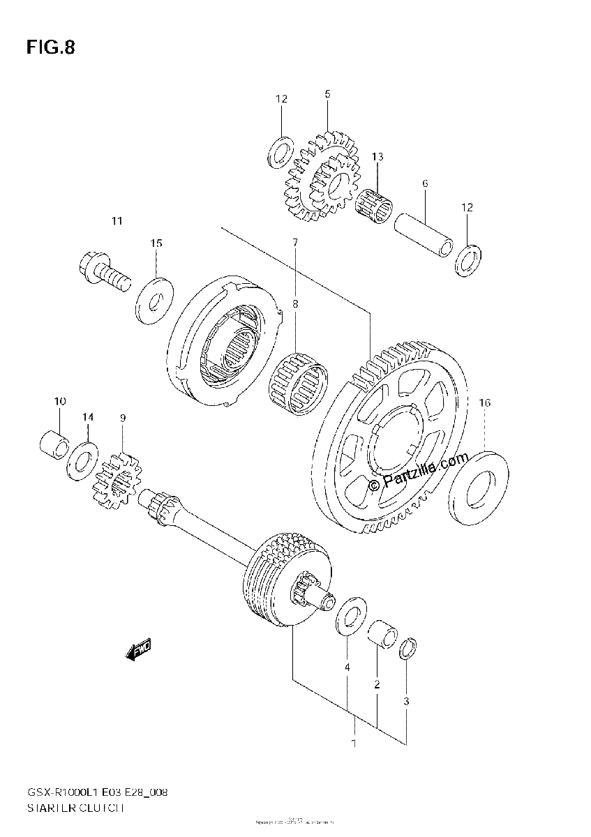 Diagrama de STARTER CLUTCH