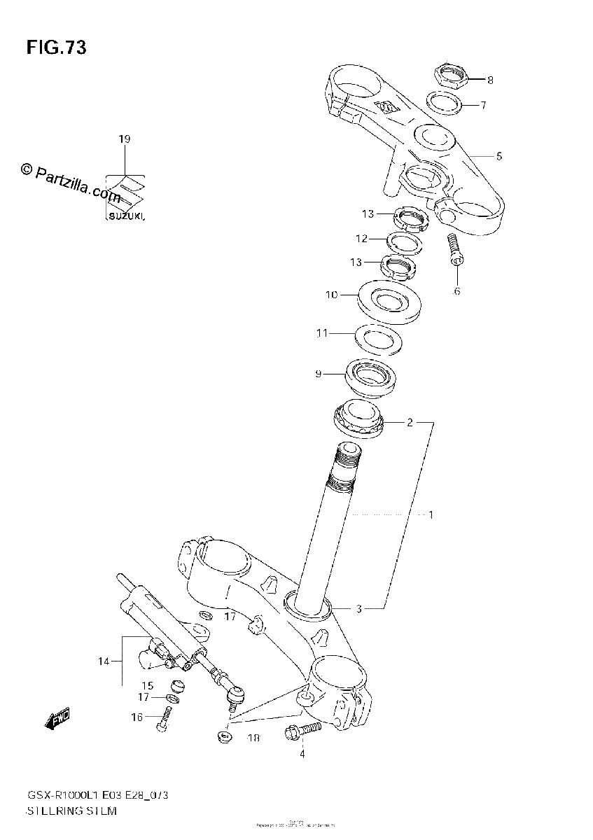 Diagrama de STEERING STEM
