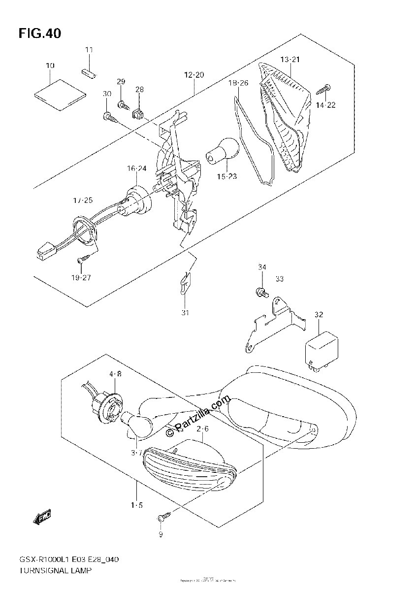 Diagrama de TURNSIGNAL LAMP