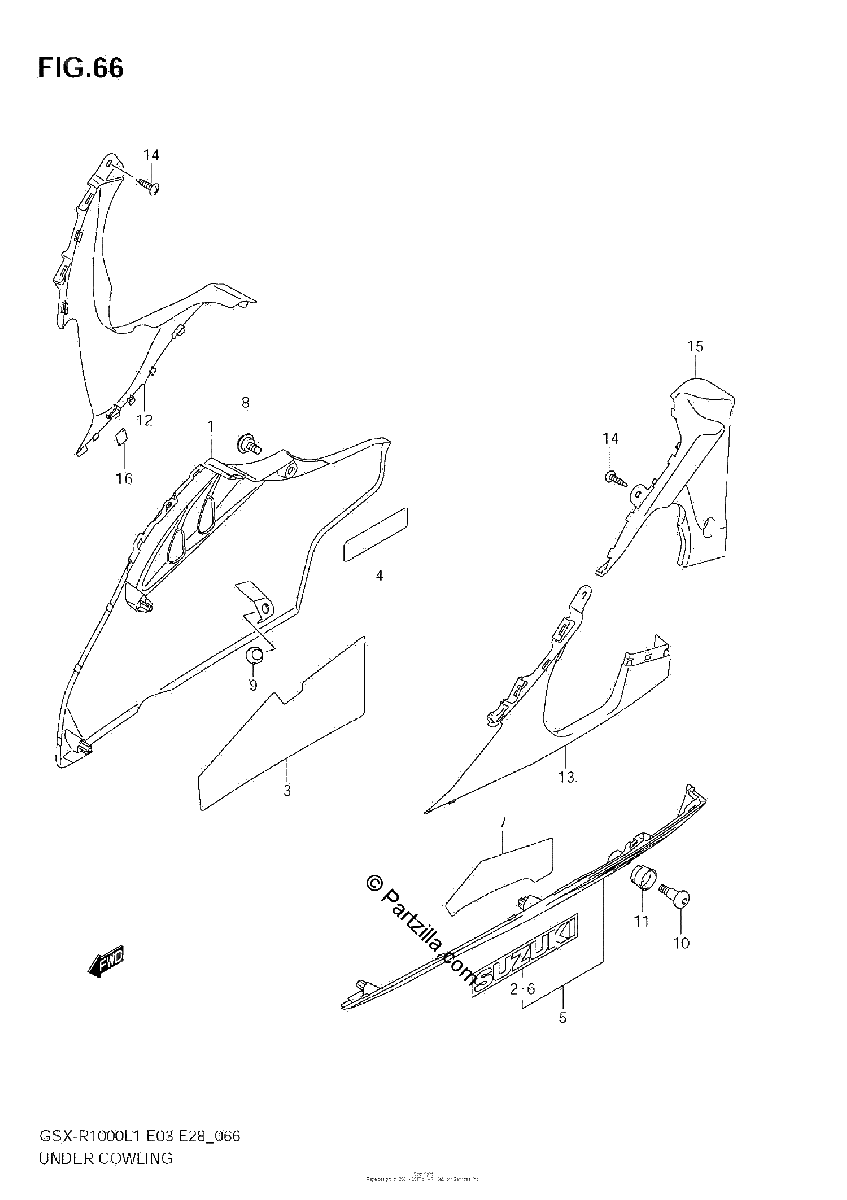 Diagrama de UNDER COWLING