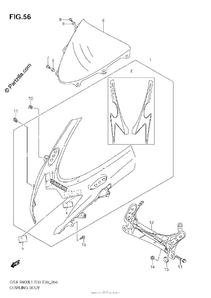 Diagrama de COWLING BODY