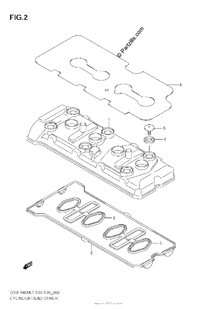 Diagrama de CYLINDER HEAD COVER