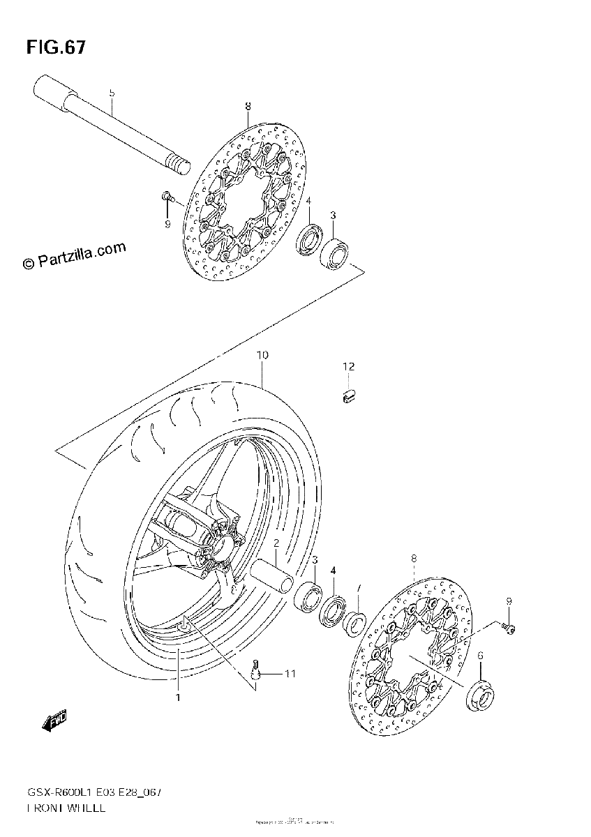 Diagrama de FRONT WHEEL