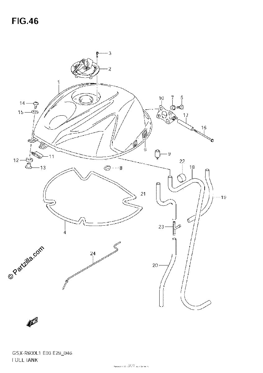 Diagrama de FUEL TANK E3