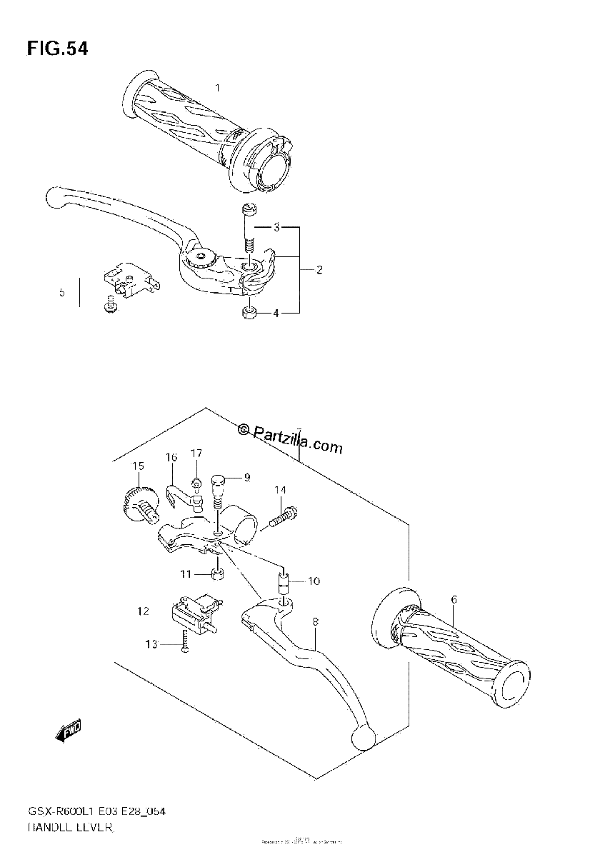 Diagrama de HANDLE LEVER