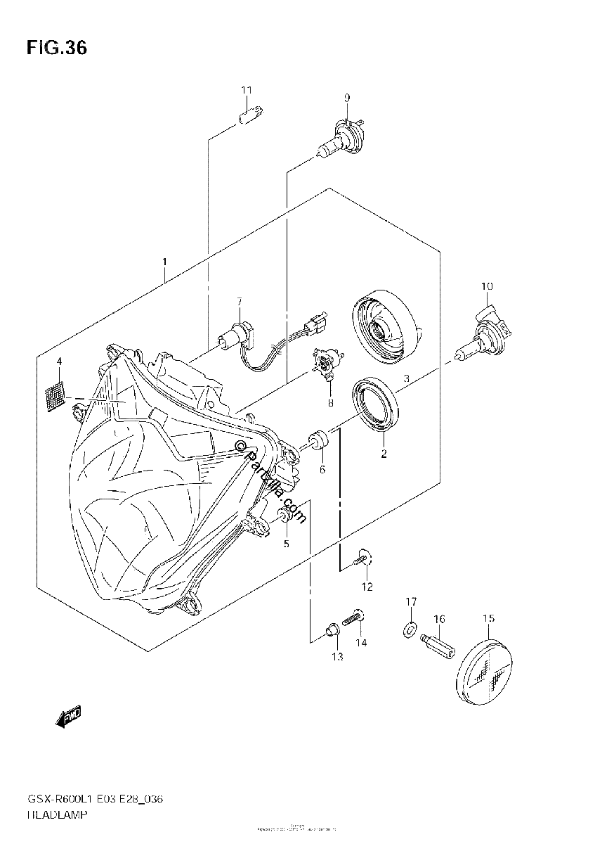 Diagrama de HEADLAMP