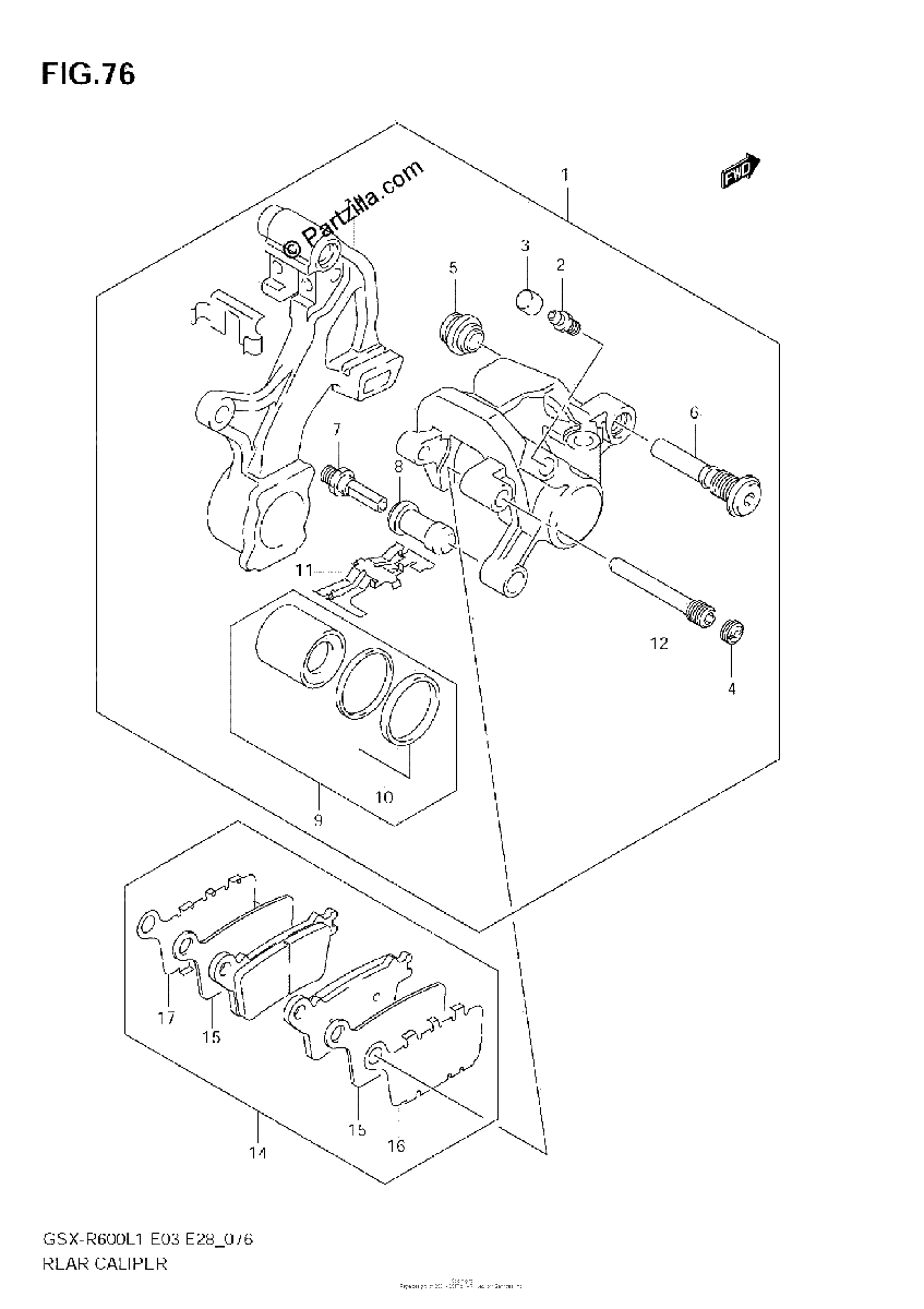 Diagrama de REAR CALIPER