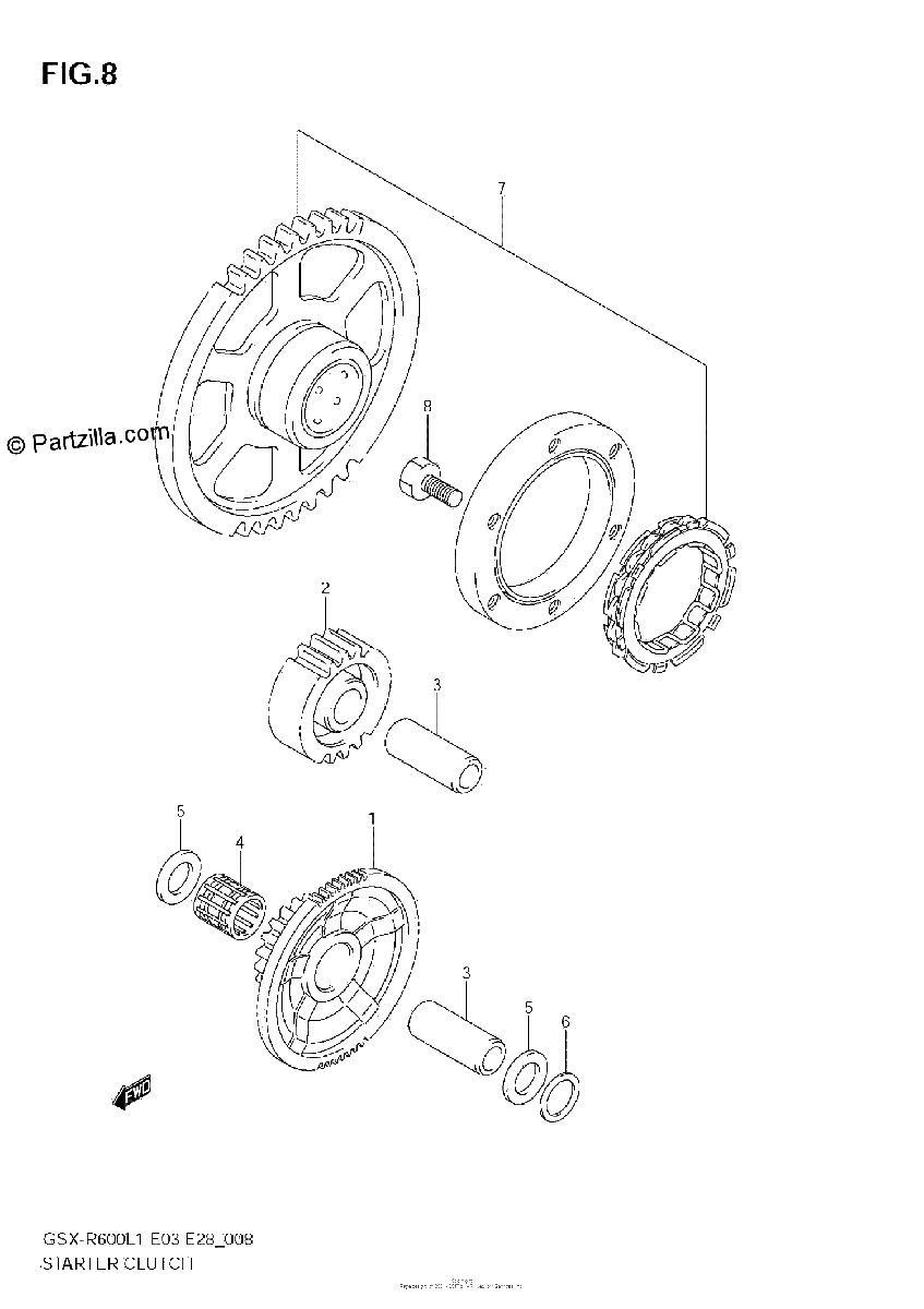Diagrama de STARTER CLUTCH