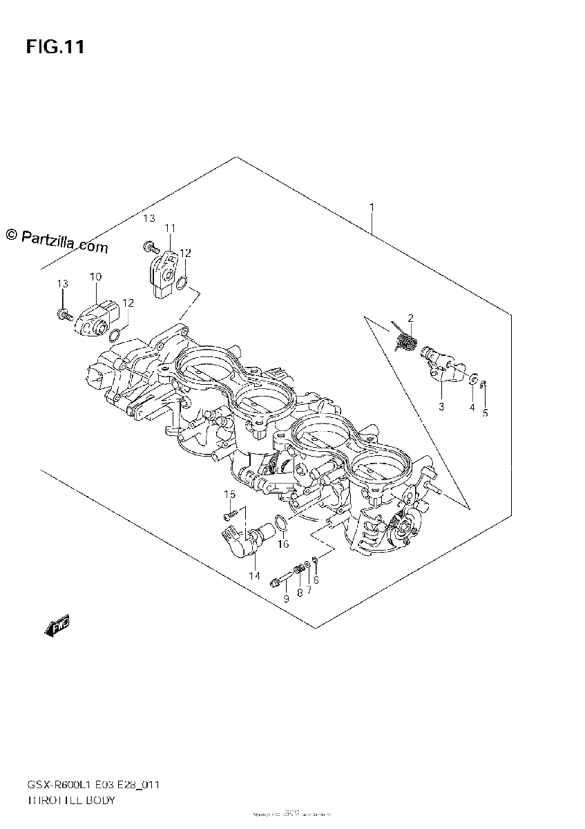 Diagrama de THROTTLE BODY
