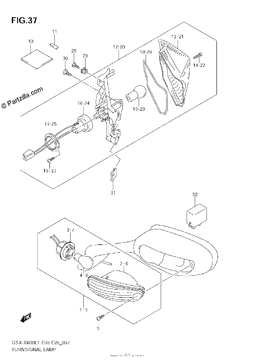 Diagrama de TURNSIGNAL LAMP