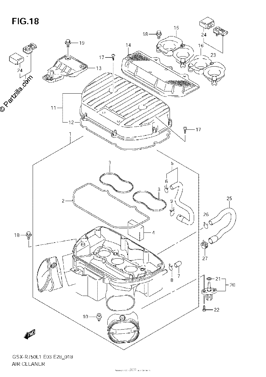 Diagrama de AIR CLEANER