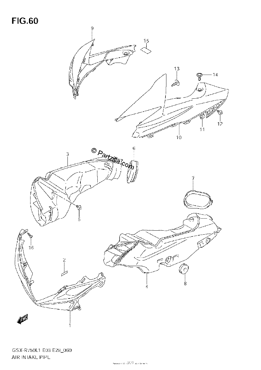 Diagrama de AIR INTAKE PIPE