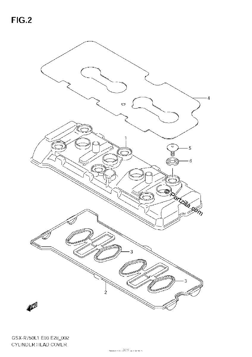 Diagrama de CYLINDER HEAD COVER