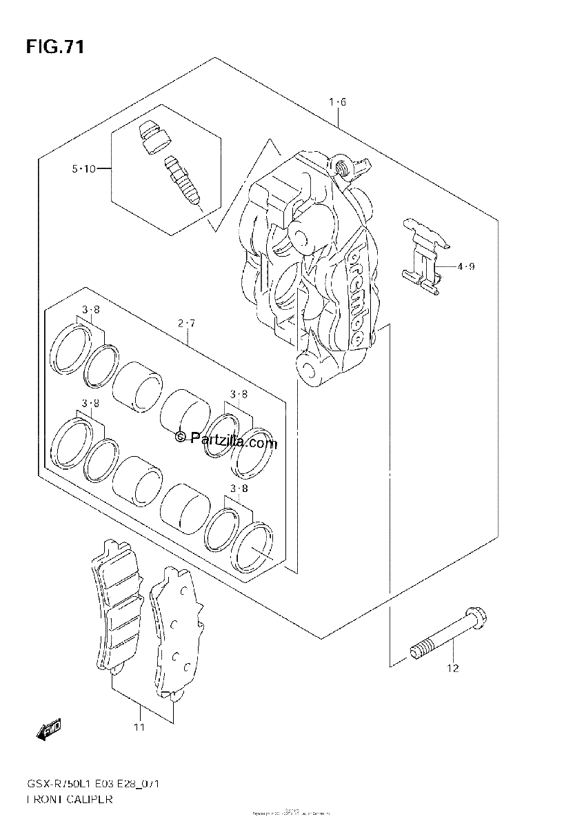 Diagrama de FRONT CALIPER