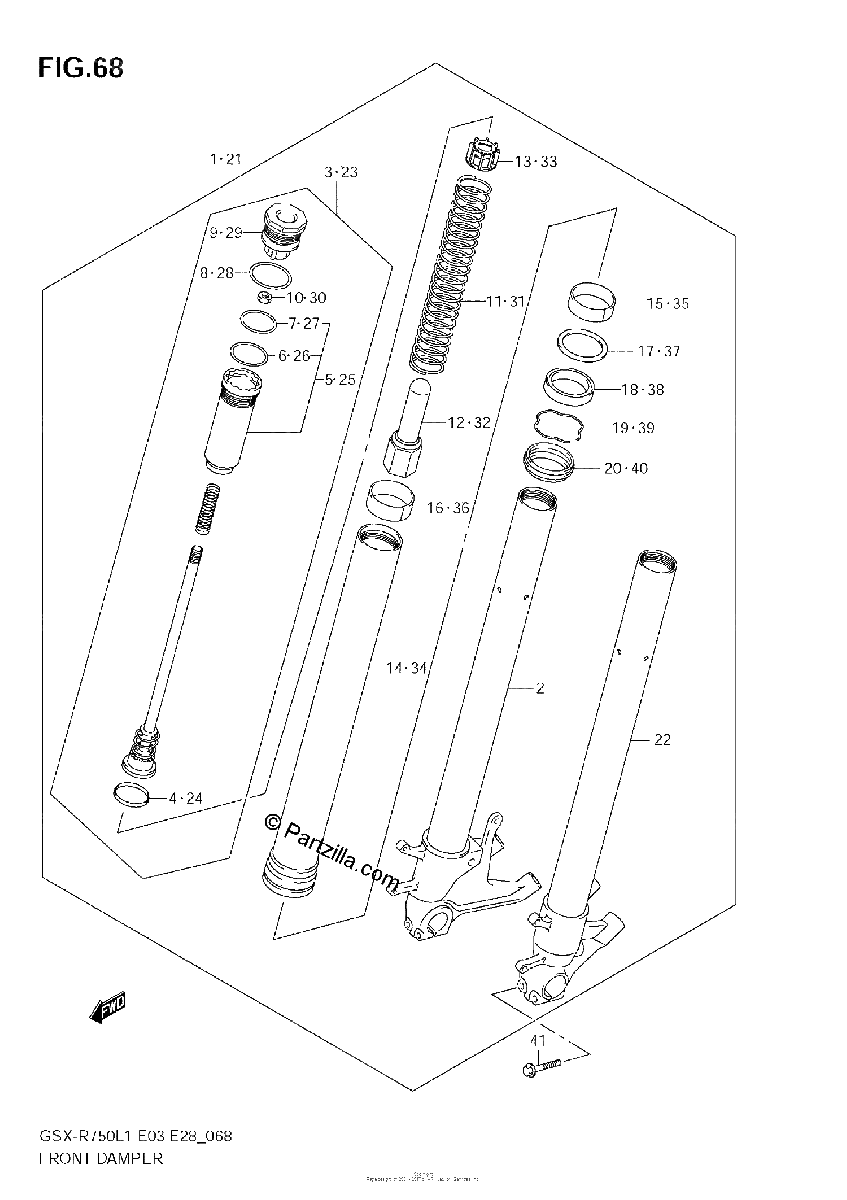 Diagrama de FRONT DAMPER