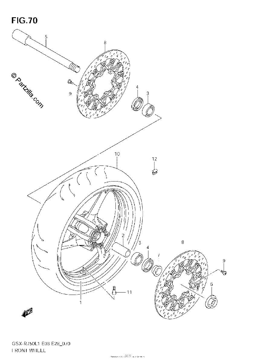 Diagrama de FRONT WHEEL