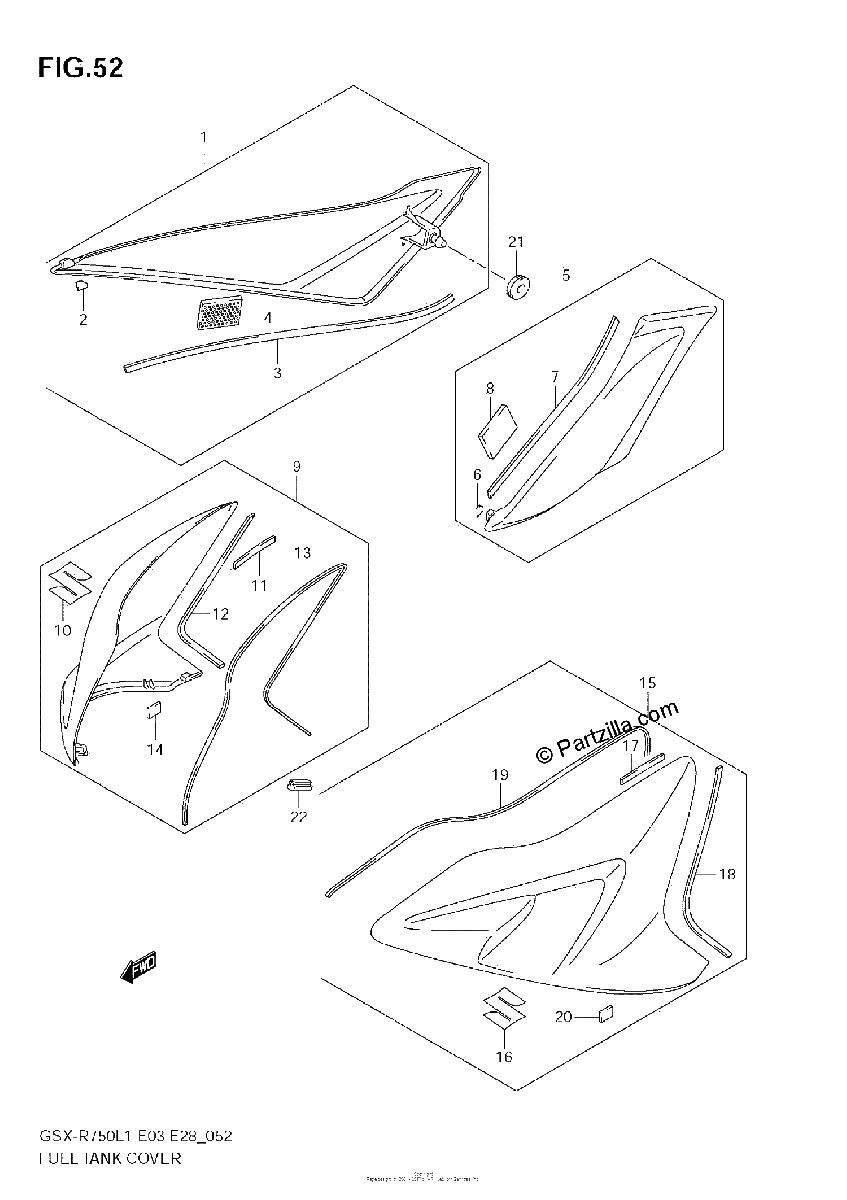 Diagrama de FUEL TANK COVER