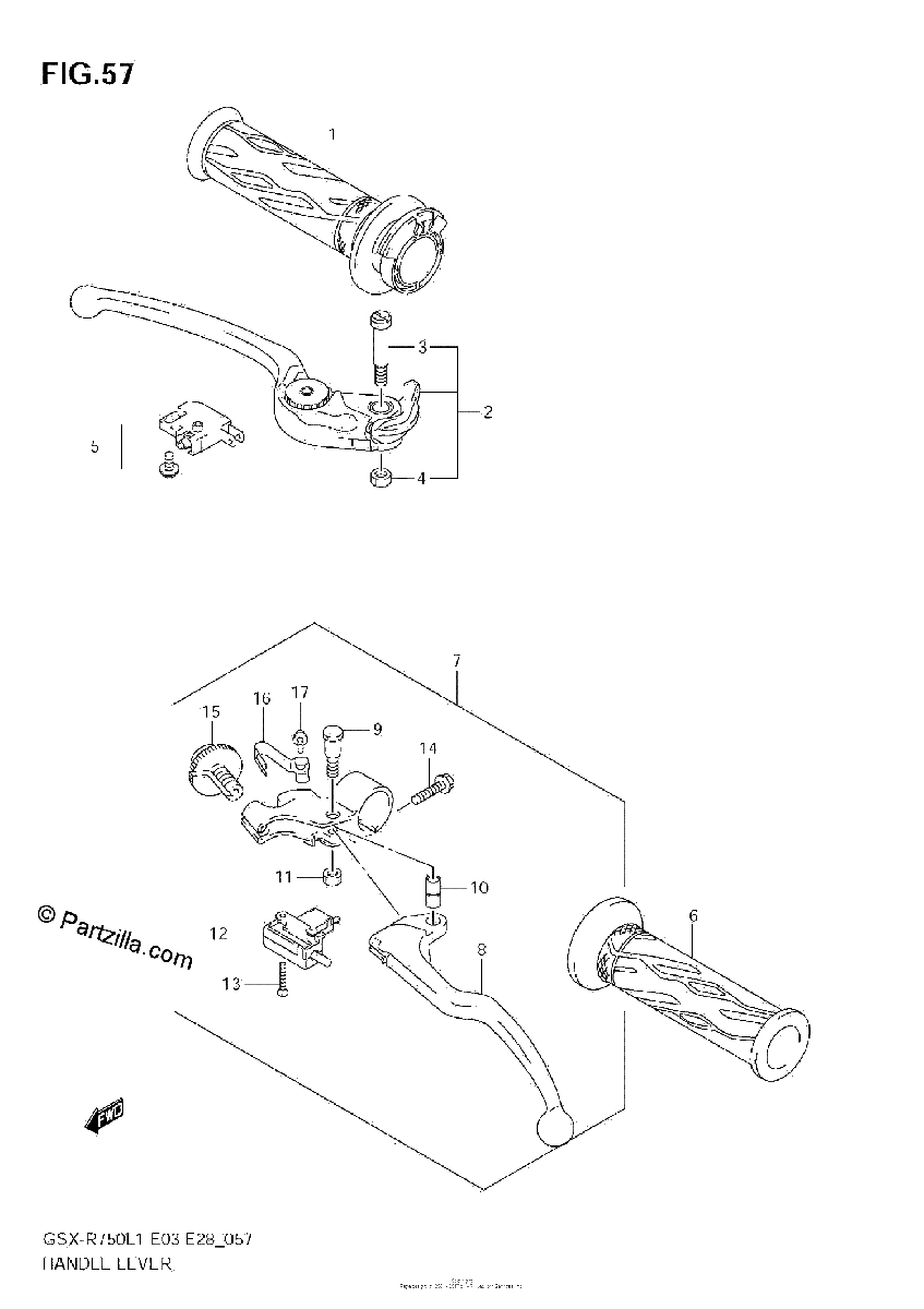 Diagrama de HANDLE LEVER