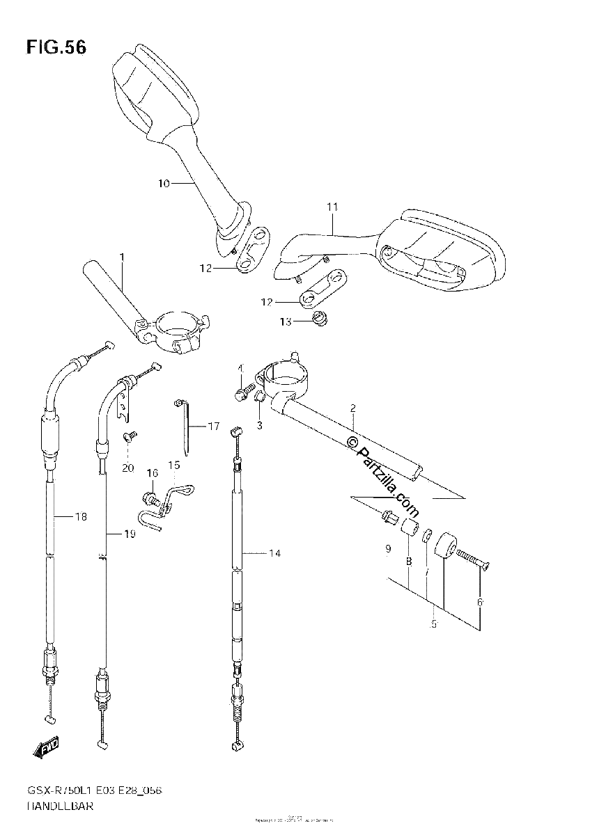Diagrama de HANDLEBAR