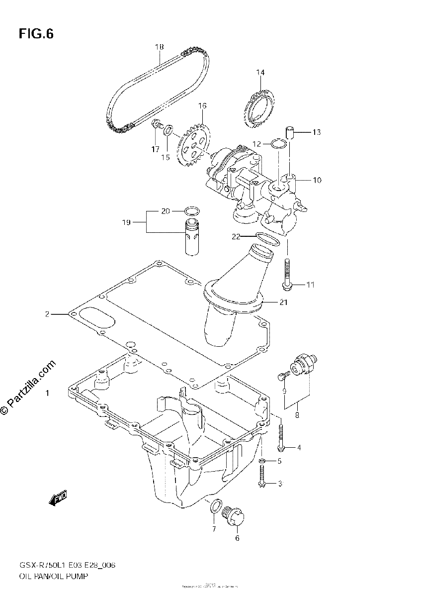 Diagrama de OIL PAN OIL PUMP