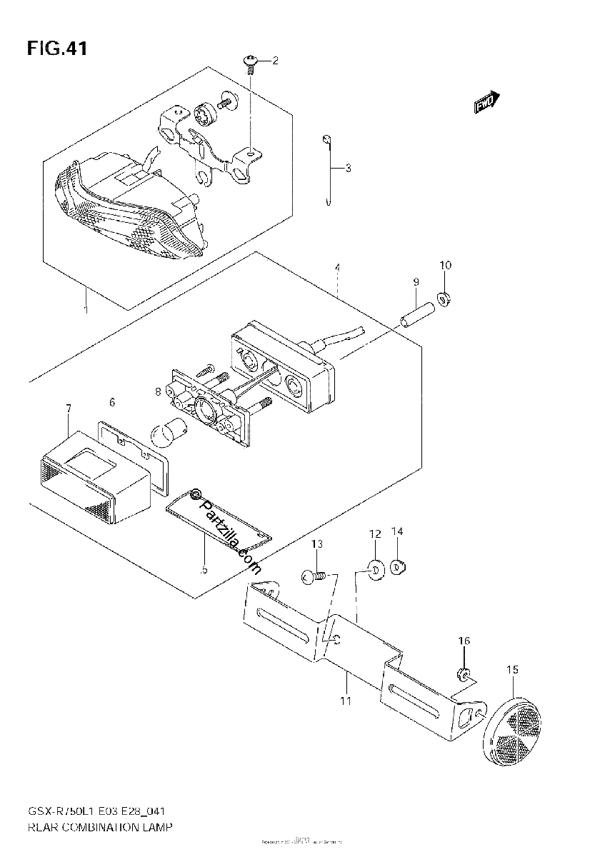 Diagrama de REAR COMBINATION LAMP