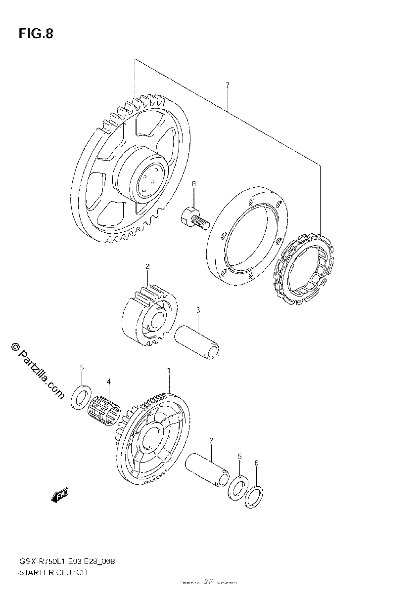 Diagrama de STARTER CLUTCH