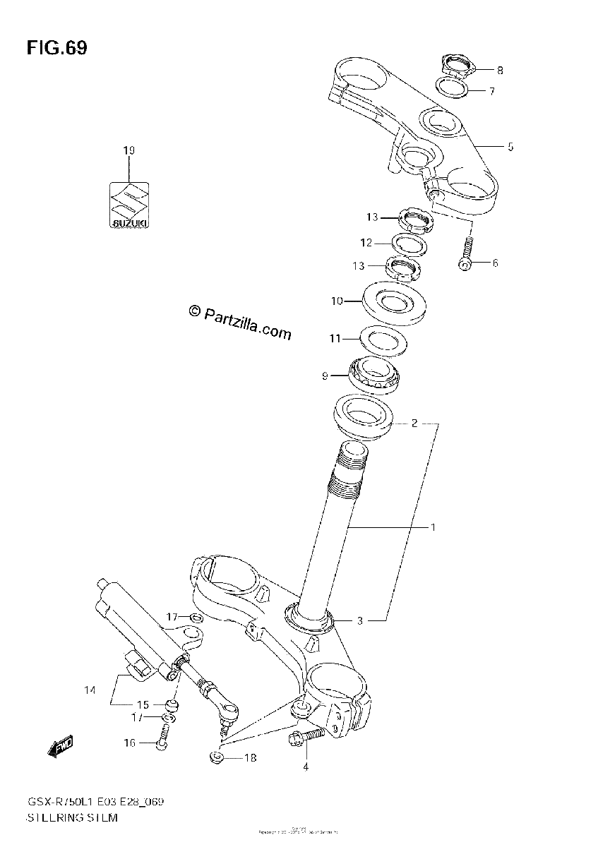 Diagrama de STEERING STEM