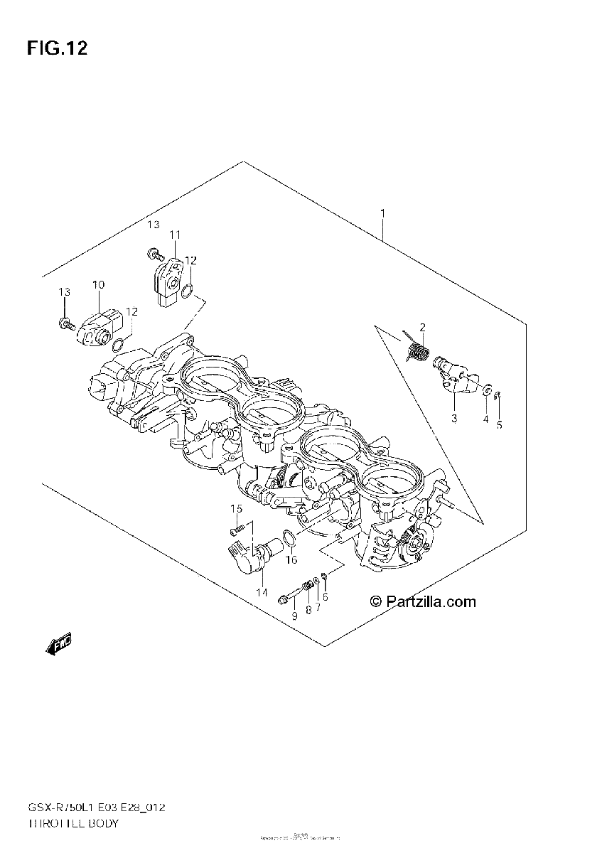 Diagrama de THROTTLE BODY E3