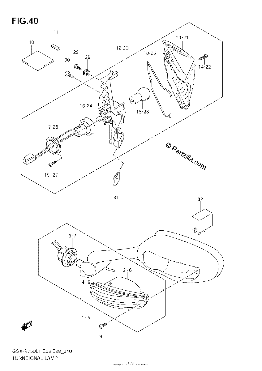 Diagrama de TURNSIGNAL LAMP