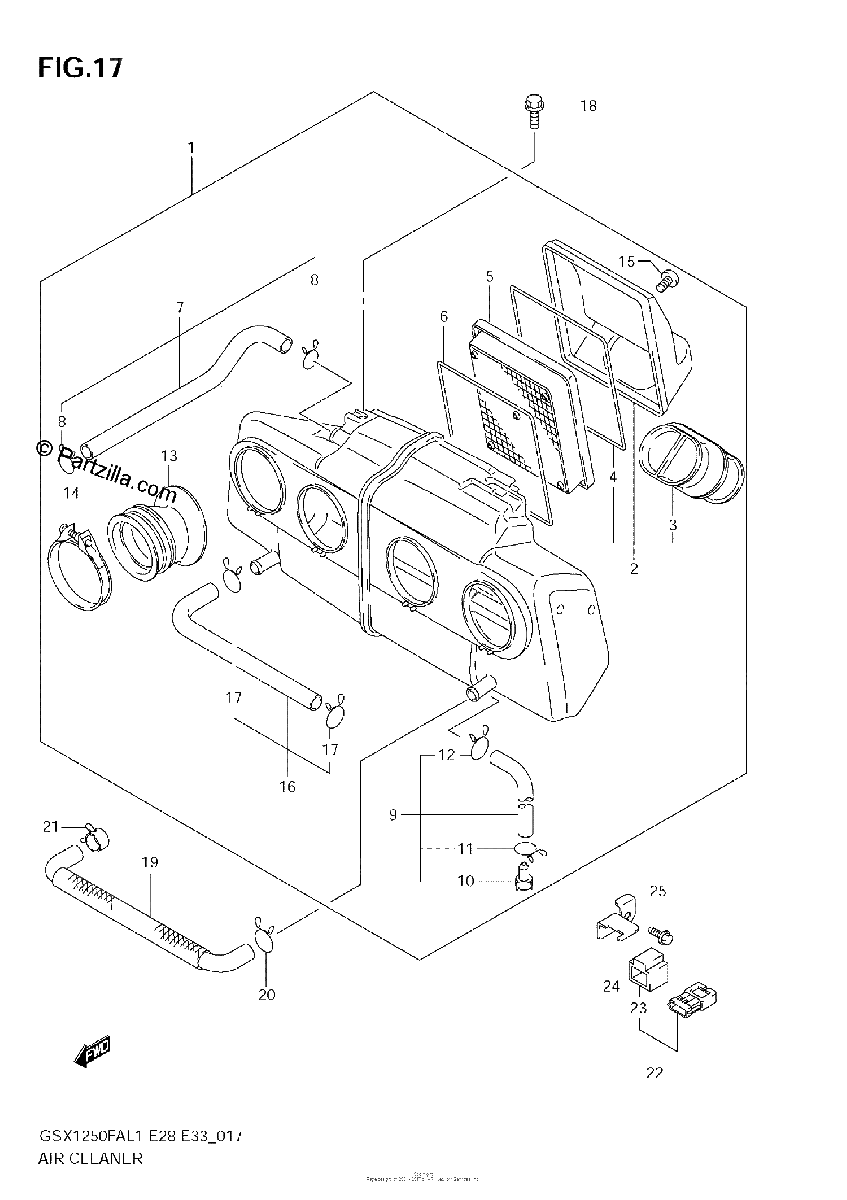 Diagrama de AIR CLEANER