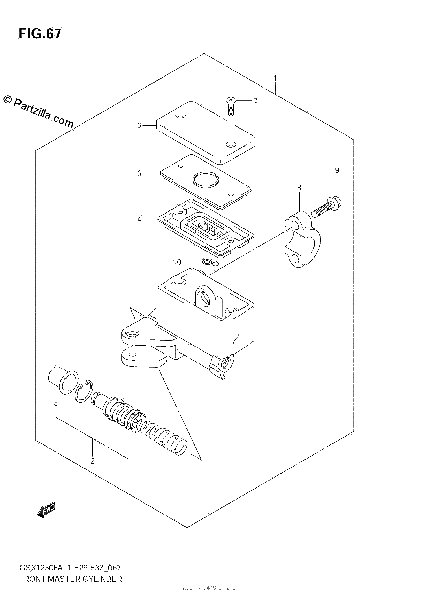 Diagrama de FRONT MASTER CYLINDER