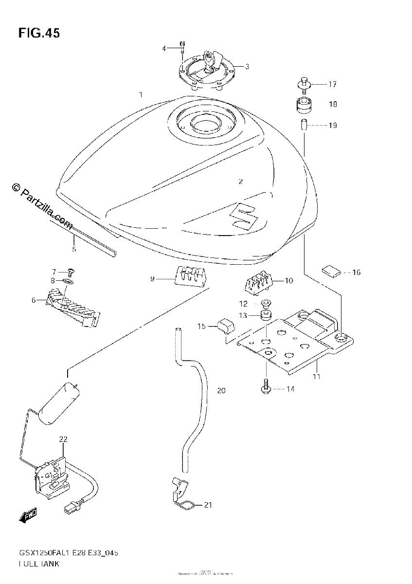 Diagrama de FUEL TANK E33