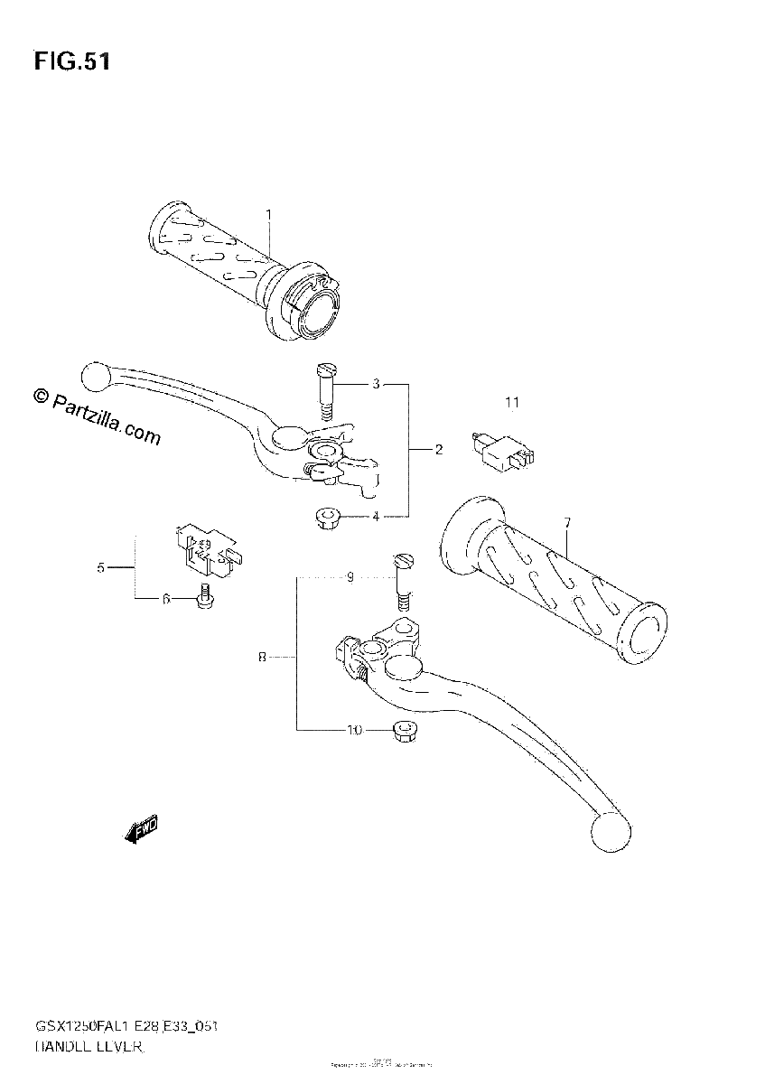 Diagrama de HANDLE LEVER