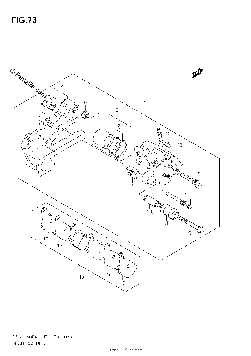Diagrama de REAR CALIPER