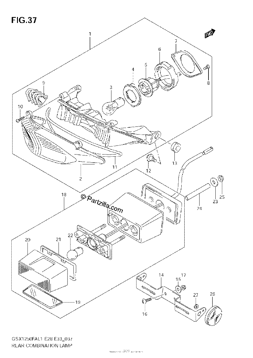 Diagrama de REAR COMBINATION LAMP