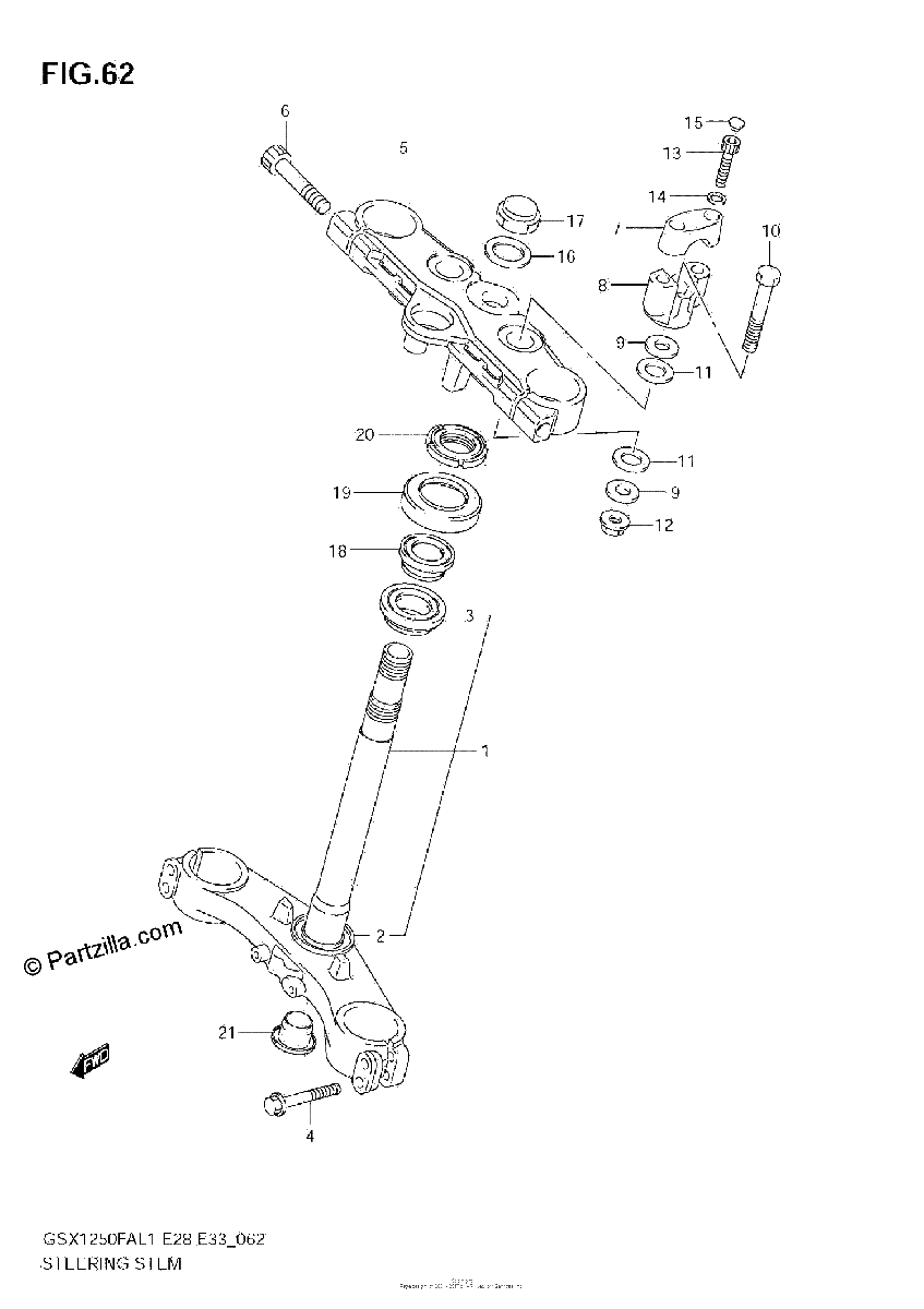 Diagrama de STEERING STEM